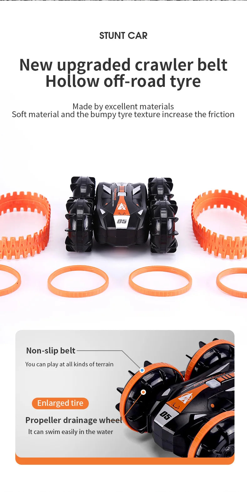 Double-Sided Flip RC Stunt Car