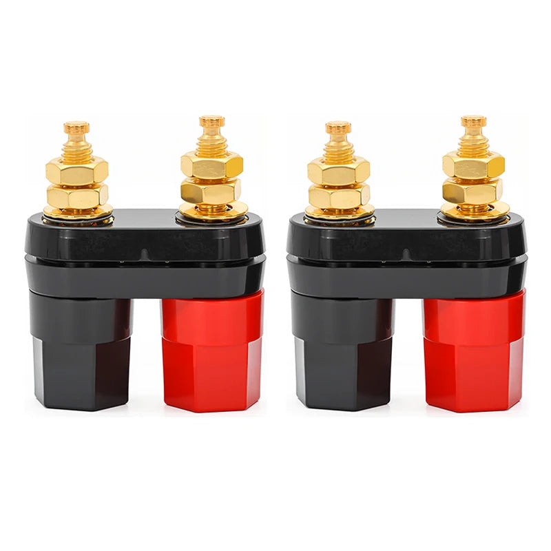 Double Plugs Audio Connector - Speaker Terminals