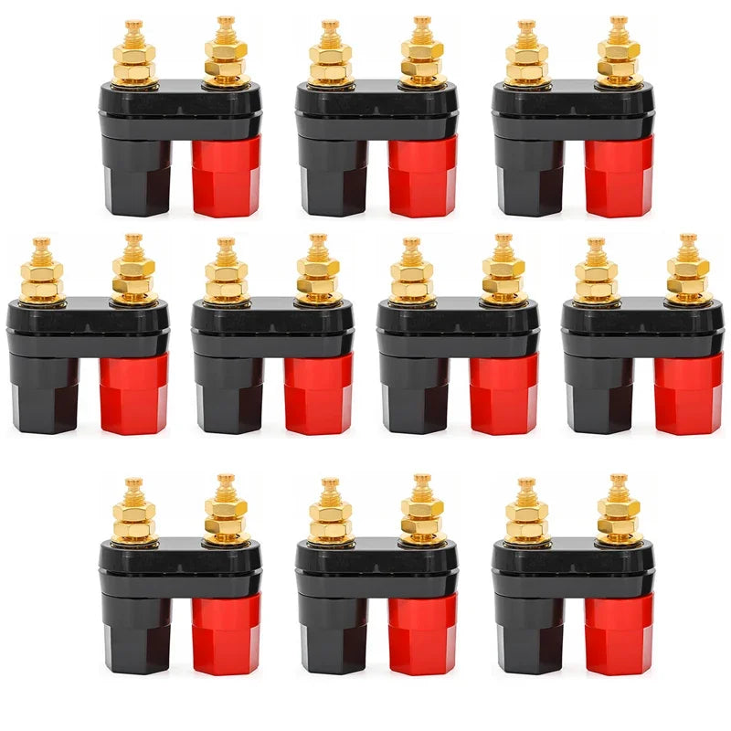 Double Plugs Audio Connector - Speaker Terminals