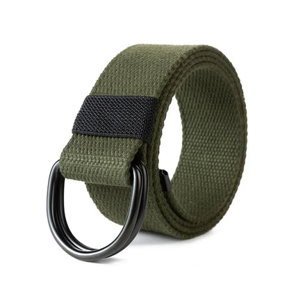 Unisex Double D-Ring Belt for Men