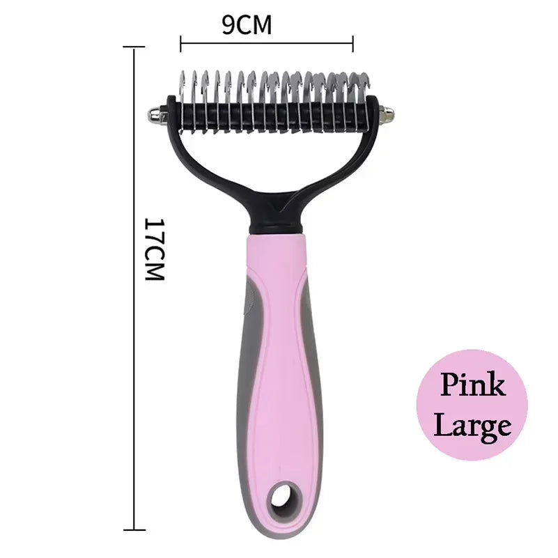 Double Sided StainlessSteel Dog Brush For Shedding