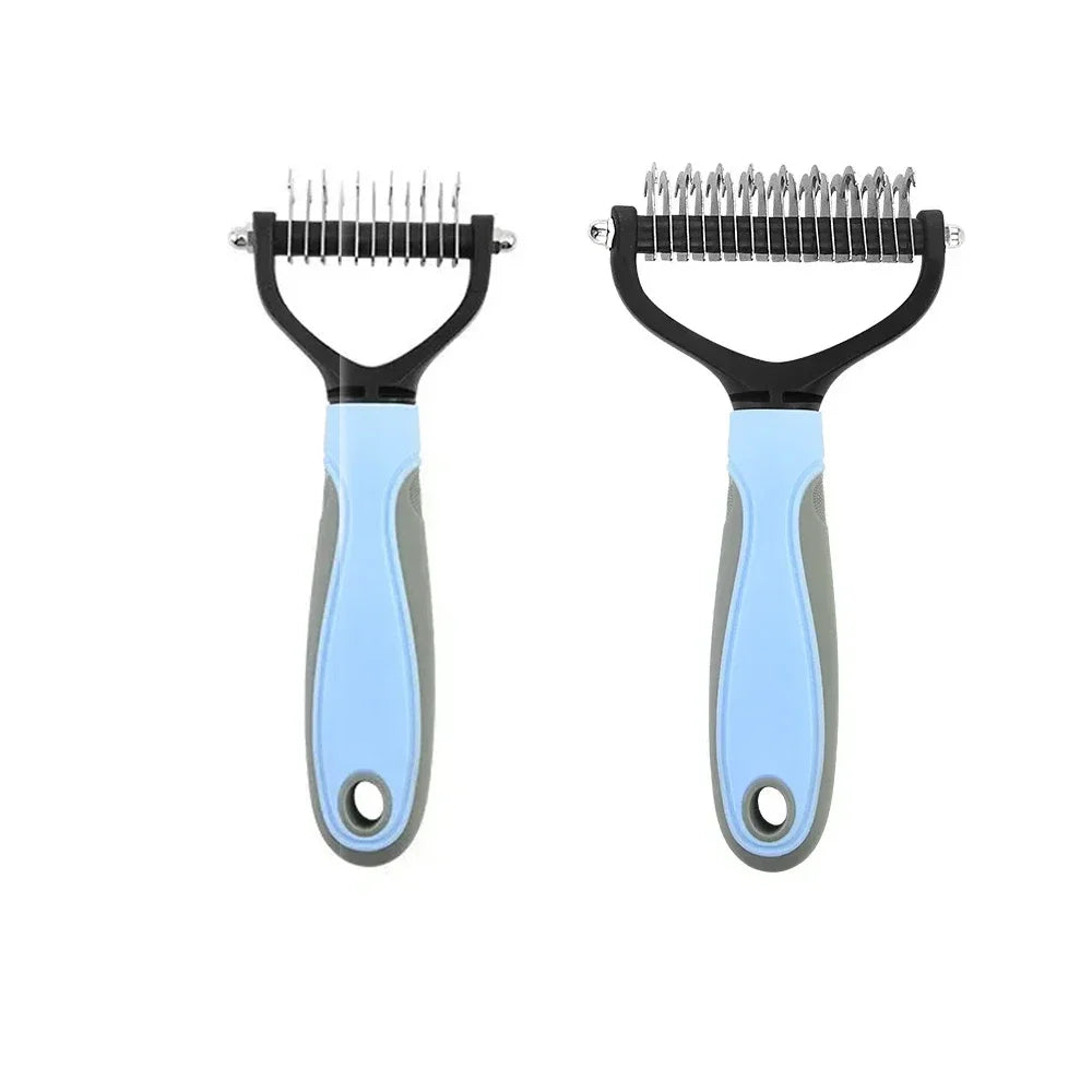 Double Sided Stainless Steel Dog Brush For Shedding
