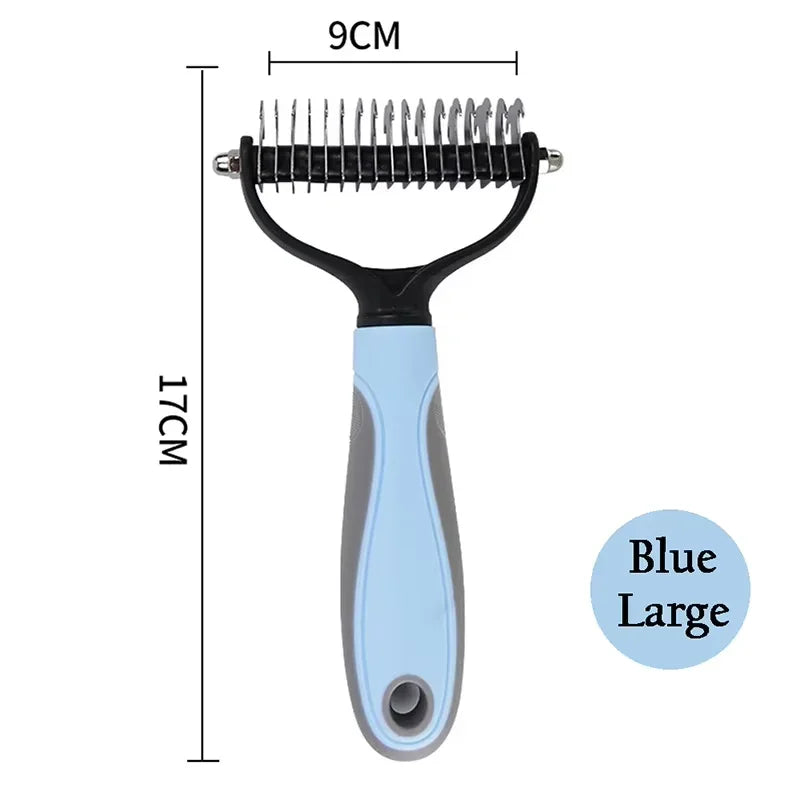 Double Sided Stainless Steel Dog Brush For Shedding