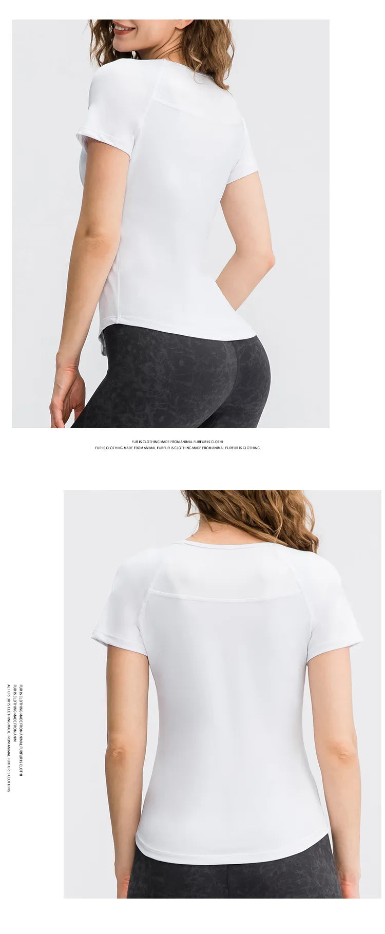 Quick-Dry Short Sleeve Yoga Top for Women