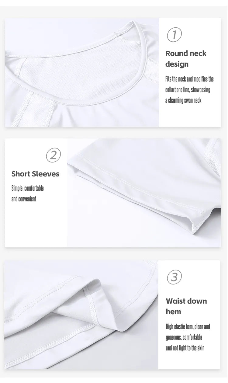 Quick-Dry Short Sleeve Yoga Top for Women