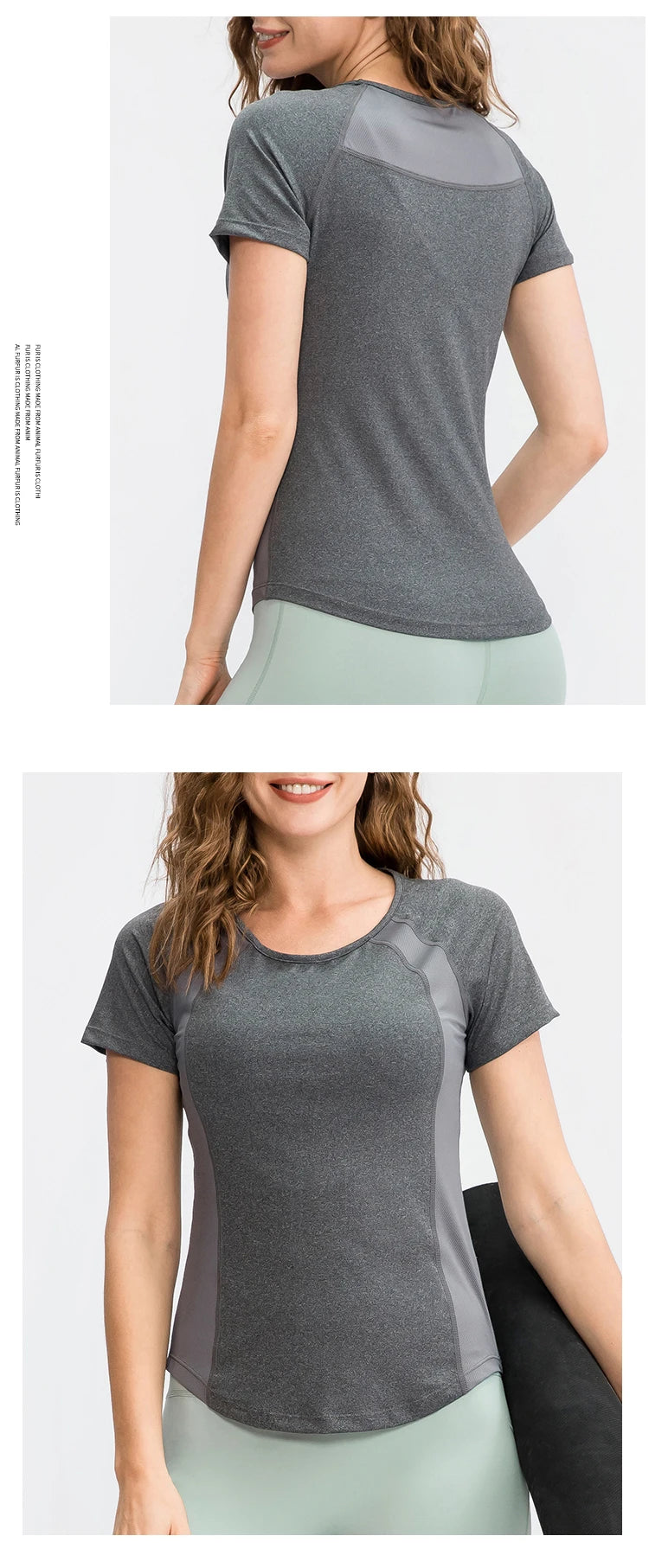 Quick-Dry Short Sleeve Yoga Top for Women