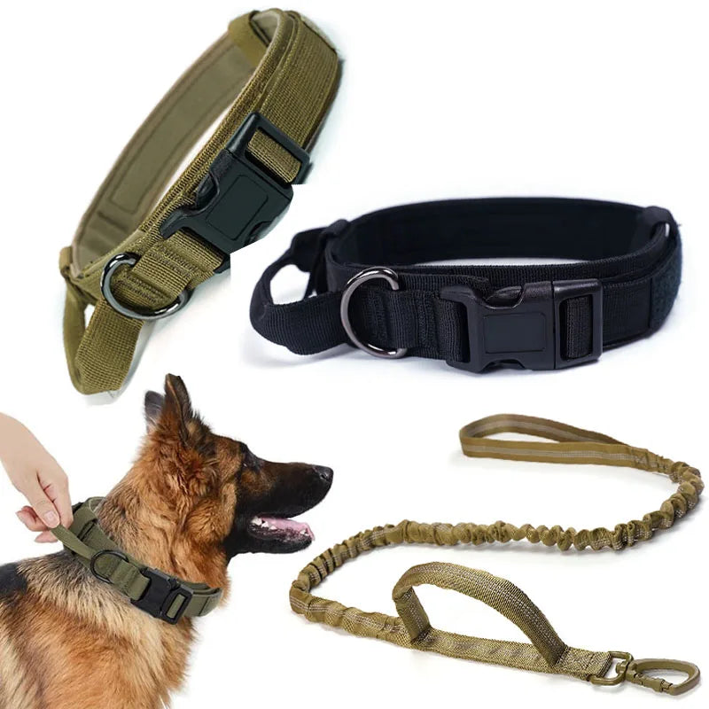 Durable Tactical Dog Collar Leash Set


