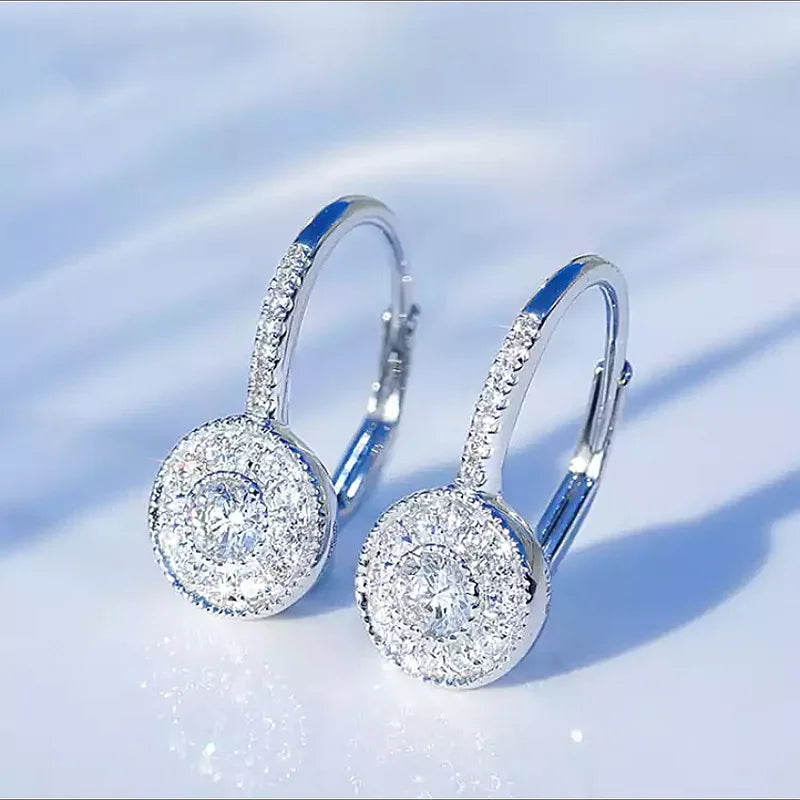 Dangle Earrings for Women with Dazzling Silver Color