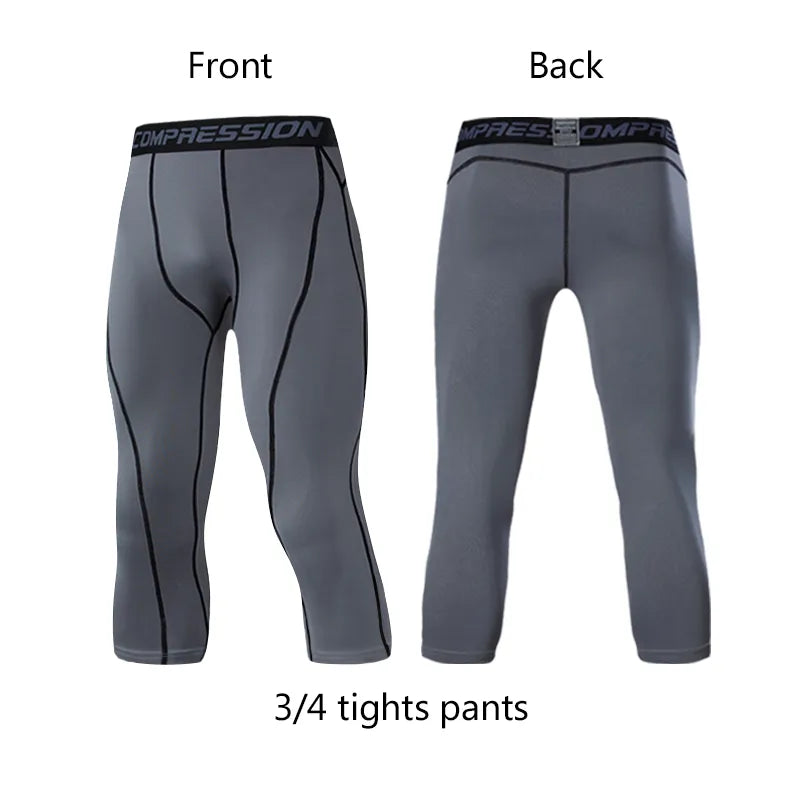 Elastic Compression Pants for Men's