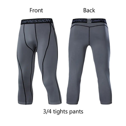 Elastic Compression Pants for Men's