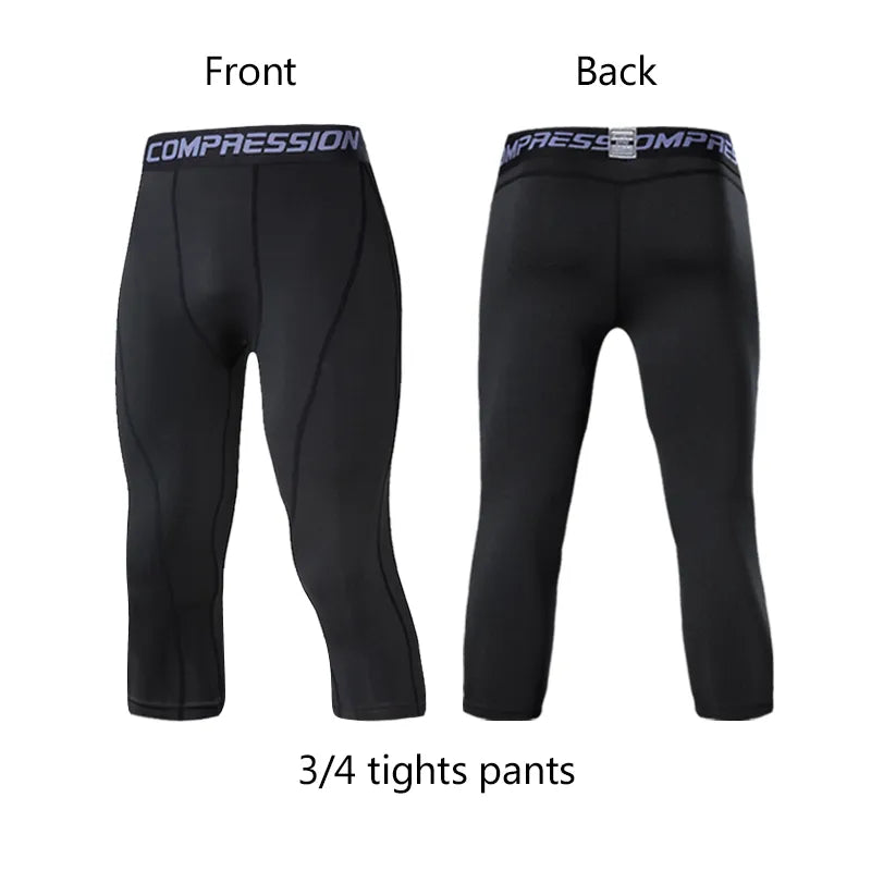 Elastic Compression Pants for Men's
