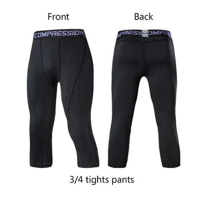 Elastic Compression Pants for Men's