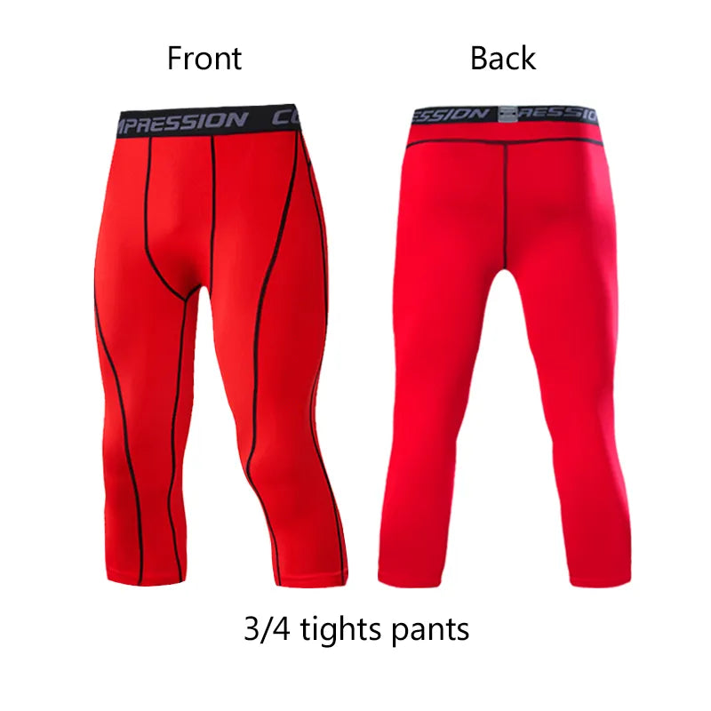 Elastic Compression Pants for Men's