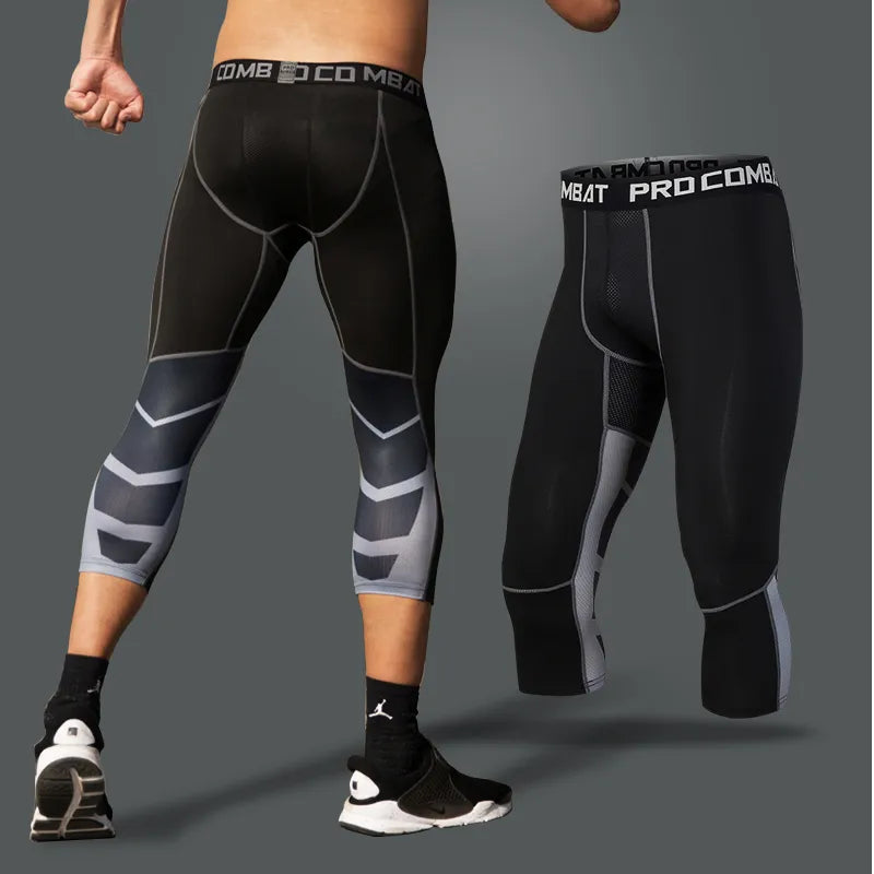 Elastic Compression Pants for Men's