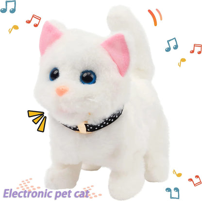Electric Interactive Walking Cat Plush