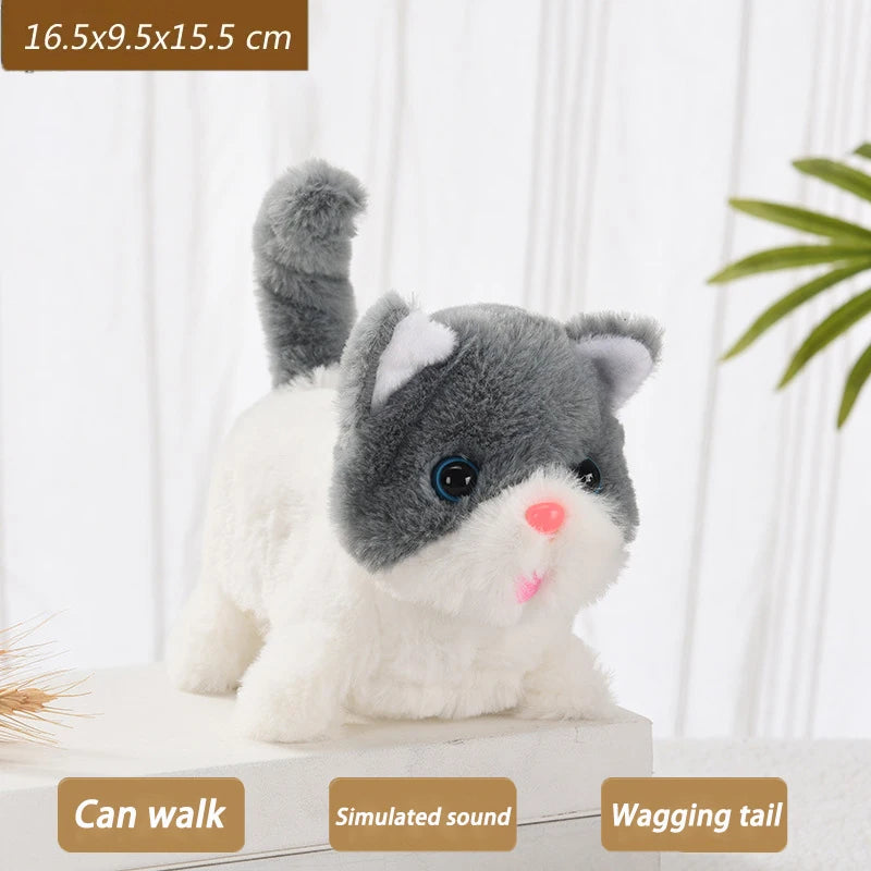 Electric Interactive Walking Cat Plush