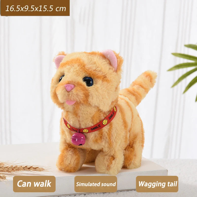Electric Interactive Walking Cat Plush