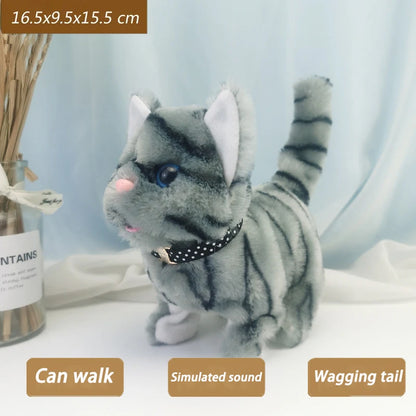 Electric Interactive Walking Cat Plush