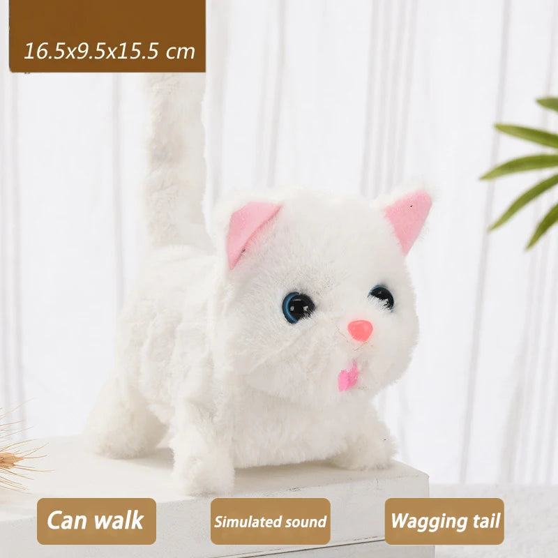 Electric Interactive Walking Cat Plush