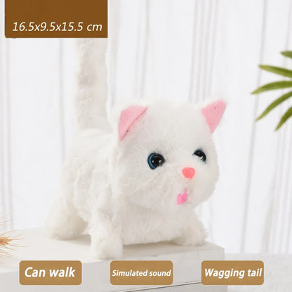 Electric Interactive Walking Cat Plush
