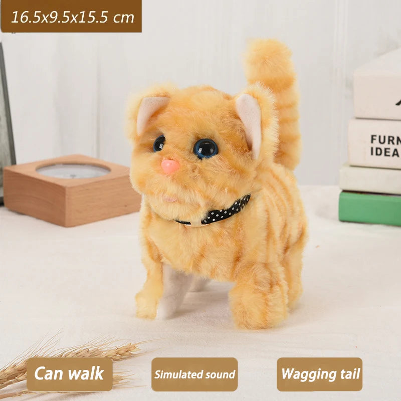 Electric Interactive Walking Cat Plush