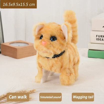 Electric Interactive Walking Cat Plush