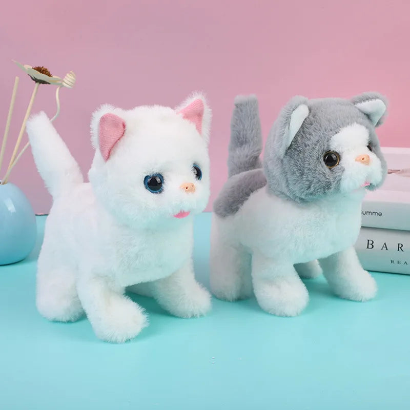 Electric Interactive Walking Cat Plush