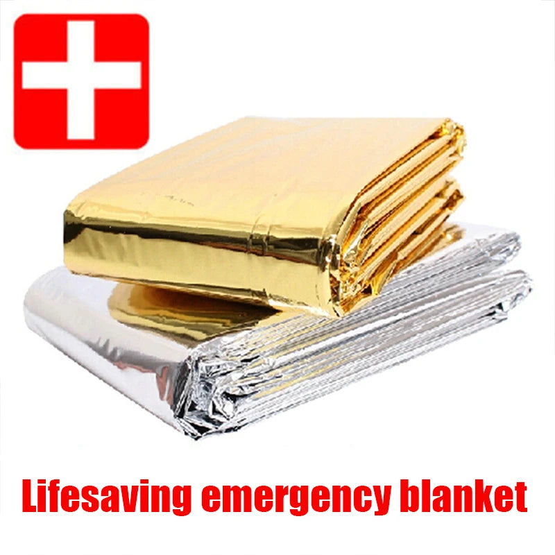 Emergency Thermal Blanket - Windproof/Waterproof for Outdoor Survival
