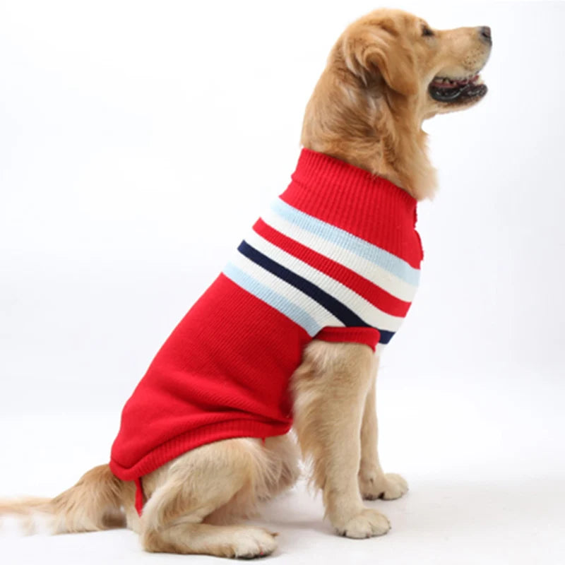 Extra Large Knitted Turtleneck Christmas Dog Sweater