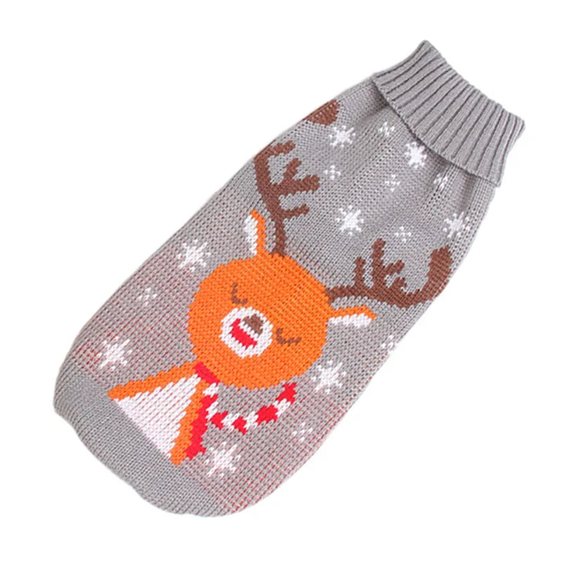 Extra Large Knitted Turtleneck Christmas Dog Sweater