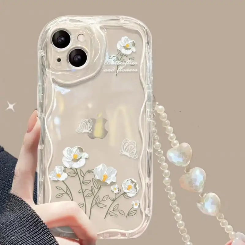 Fashion Butterfly Phone Case with Heart Bracelet
