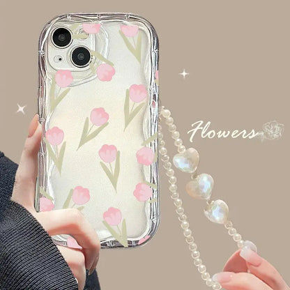 Fashion Butterfly Phone Case with Heart Bracelet
