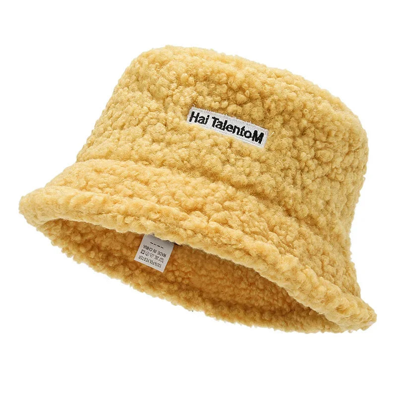 Faux Fur Plush Fisherman Bucket Hat
