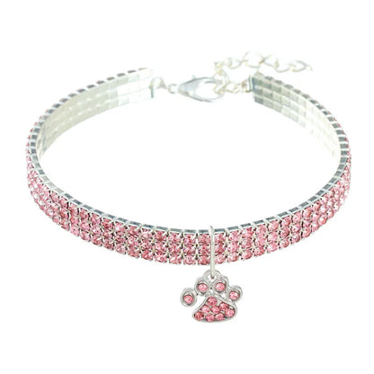Flashing Detachable Rhinestone Dog Collar