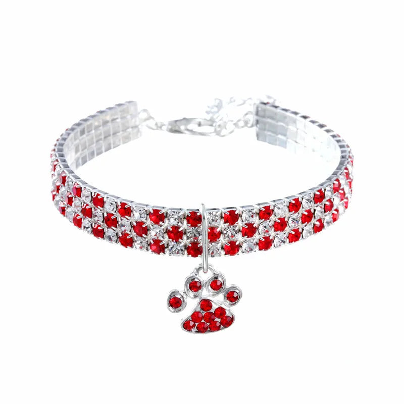 Flashing Detachable Rhinestone Dog Collar