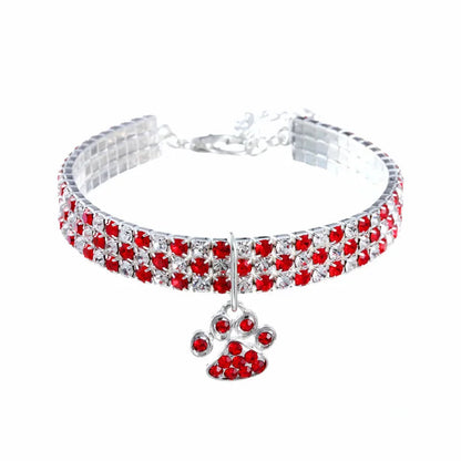 Flashing Detachable Rhinestone Dog Collar
