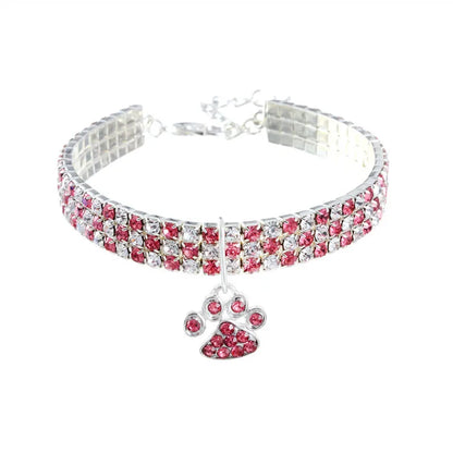 Flashing Detachable Rhinestone Dog Collar