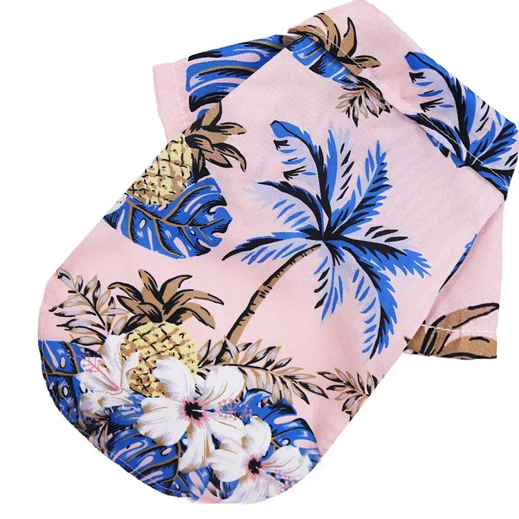 Floral Printed Small Medium Dog Summer Clothes