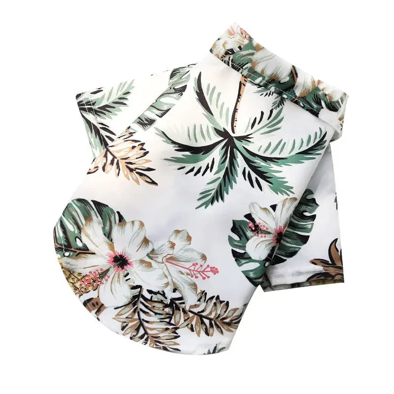 Floral Printed Small Medium Dog Summer Clothes