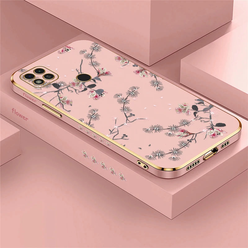 Floral Shockproof Xiaomi Silicone Case
