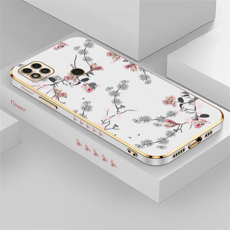 Floral Shockproof Xiaomi Silicone Case