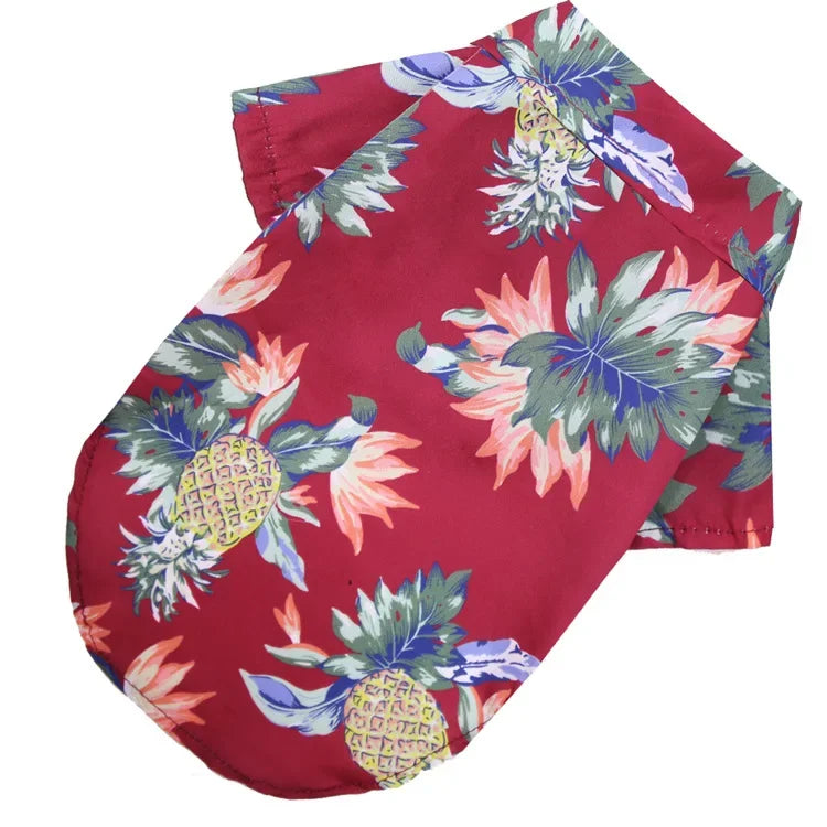 Floral Printed Small Medium Dog Summer Clothes