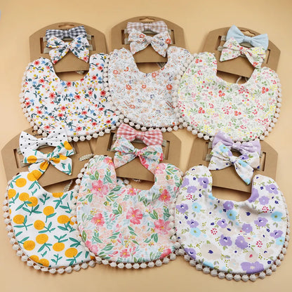 Flower Print Baby Bibs

