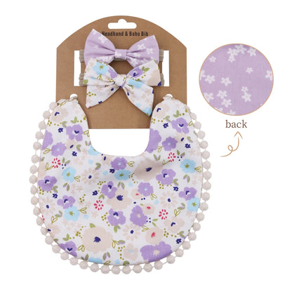 Flower Print Baby Bibs

