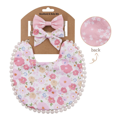 Flower Print Baby Bibs

