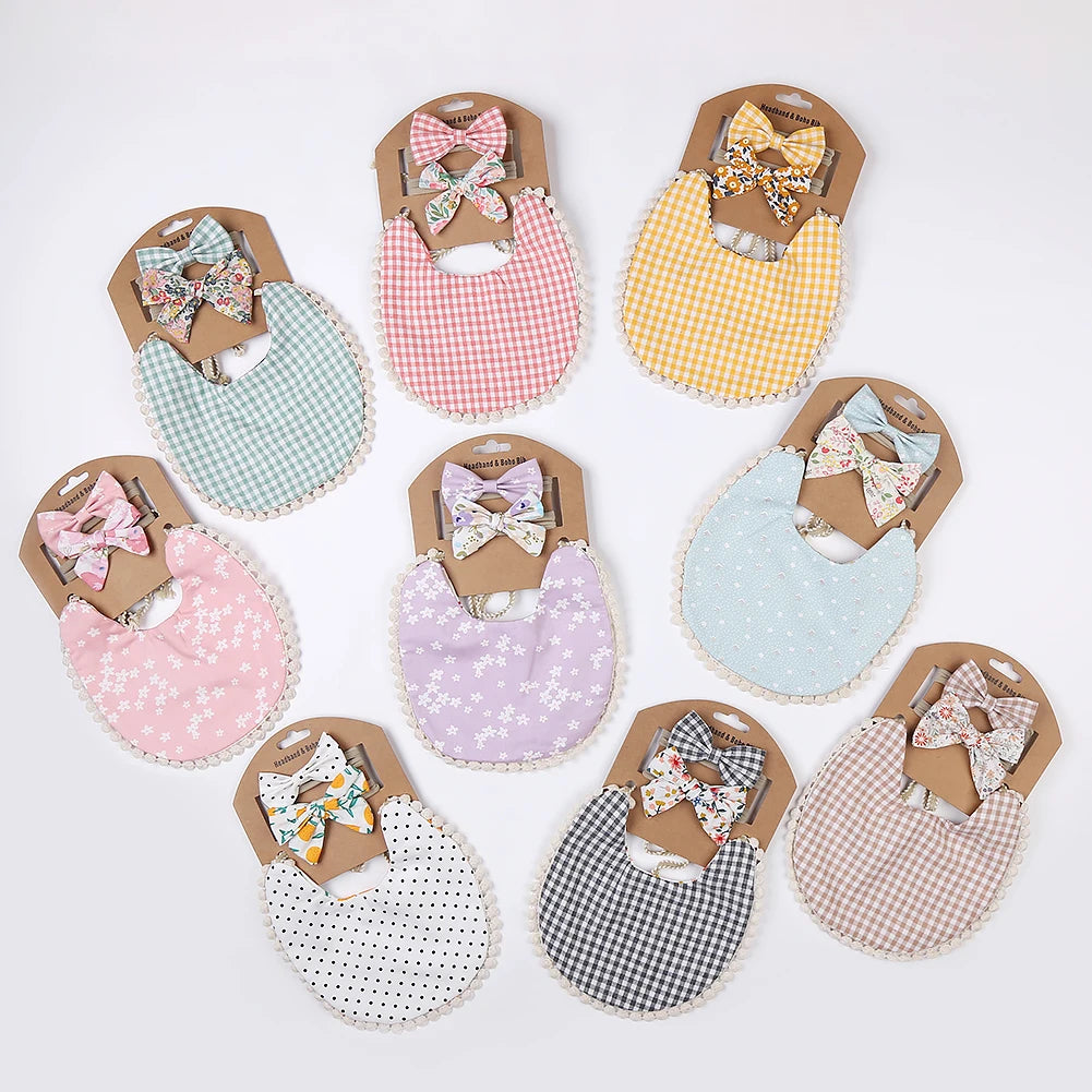 Flower Print Baby Bibs

