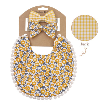 Flower Print Baby Bibs

