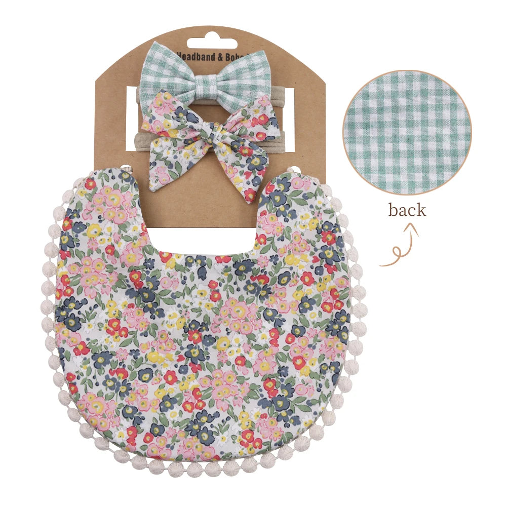 Flower Print Baby Bibs

