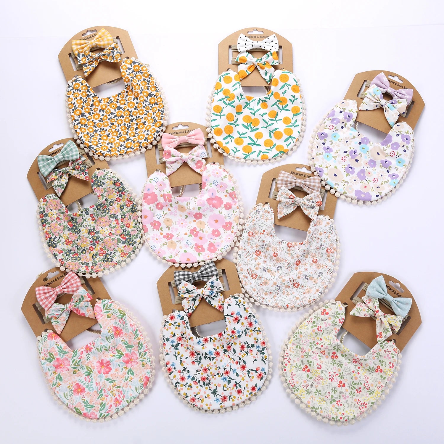 Flower Print Baby Bibs

