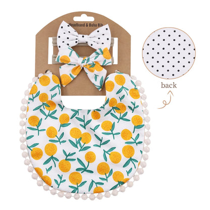 Flower Print Baby Bibs

